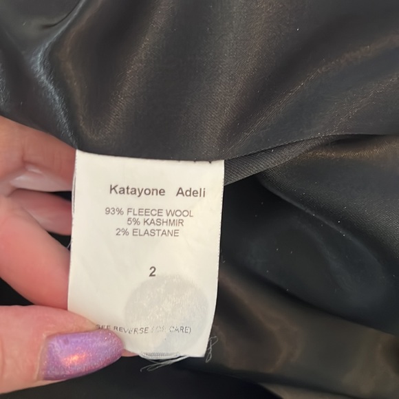 Katayone Adeli size 2 black fitted wool jacket - Picture 9 of 12